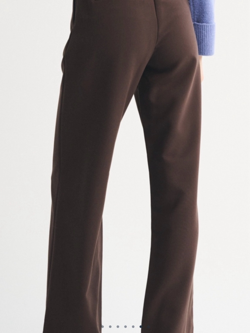 Abercrombie & Fitch Sloane Tailored Wide Leg Pants Dark Coffee 26 Short - Picture 6 of 8
